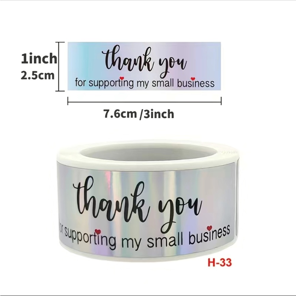 60 Pieces Thank You Stickers